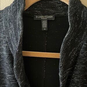 Eileen Fisher Black and White Knit Jacket